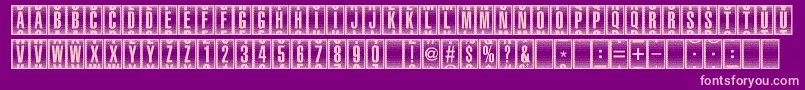 CounterDial Font – Pink Fonts on Purple Background