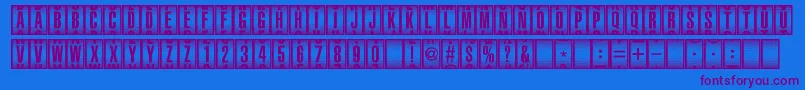 CounterDial Font – Purple Fonts on Blue Background