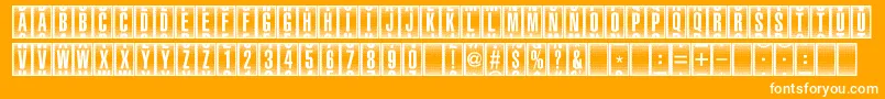 CounterDial Font – White Fonts on Orange Background