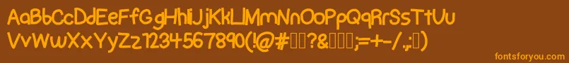 RapidMentalThursday Font – Orange Fonts on Brown Background