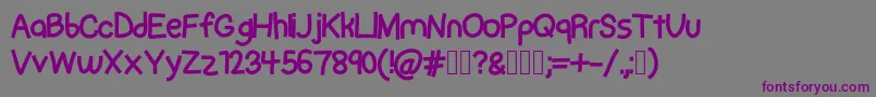 Шрифт RapidMentalThursday – фиолетовые шрифты на сером фоне