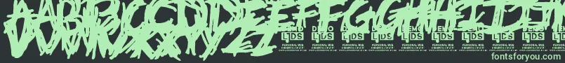 DeathtrapDemo Font – Green Fonts on Black Background