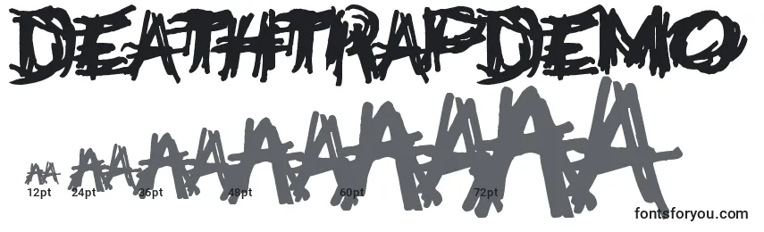 DeathtrapDemo Font Sizes