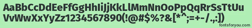 FirasansExtrabold Font – Black Fonts on Green Background