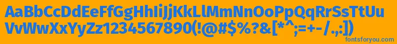 FirasansExtrabold Font – Blue Fonts on Orange Background