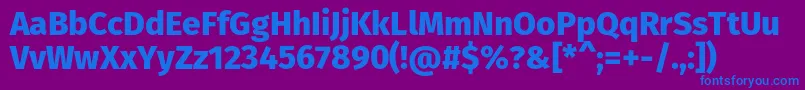 FirasansExtrabold Font – Blue Fonts on Purple Background