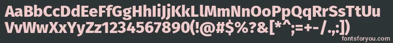 FirasansExtrabold Font – Pink Fonts on Black Background