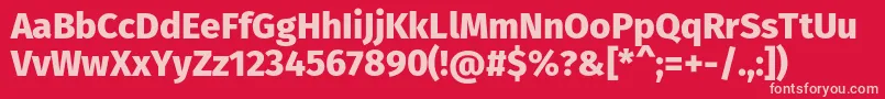 FirasansExtrabold Font – Pink Fonts on Red Background