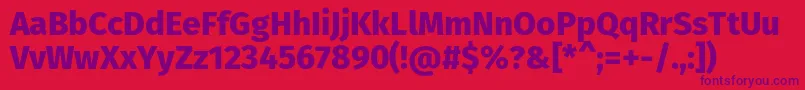 FirasansExtrabold Font – Purple Fonts on Red Background