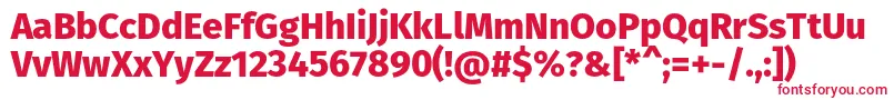 FirasansExtrabold Font – Red Fonts on White Background