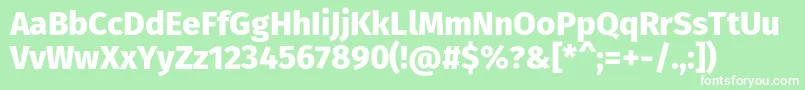 FirasansExtrabold Font – White Fonts on Green Background