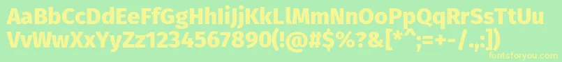 FirasansExtrabold Font – Yellow Fonts on Green Background