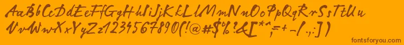 LinotypeNotec Font – Brown Fonts on Orange Background