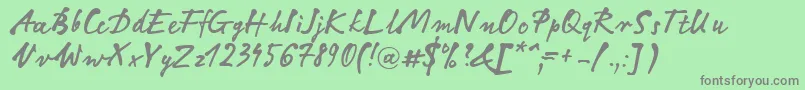 LinotypeNotec Font – Gray Fonts on Green Background