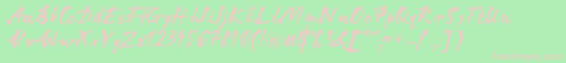 LinotypeNotec Font – Pink Fonts on Green Background