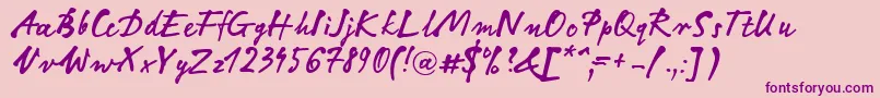 LinotypeNotec Font – Purple Fonts on Pink Background
