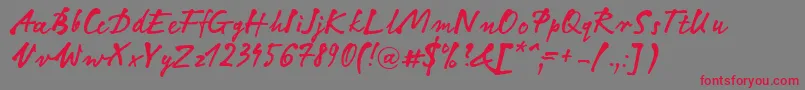 LinotypeNotec Font – Red Fonts on Gray Background