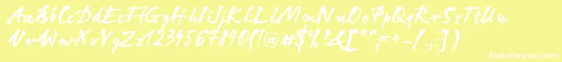 LinotypeNotec Font – White Fonts on Yellow Background