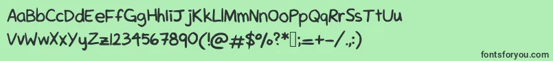 Mogufont Font – Black Fonts on Green Background