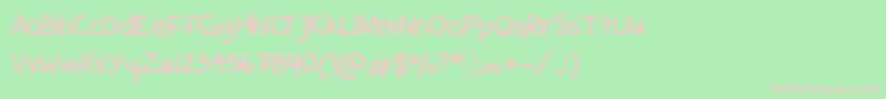 Mogufont Font – Pink Fonts on Green Background