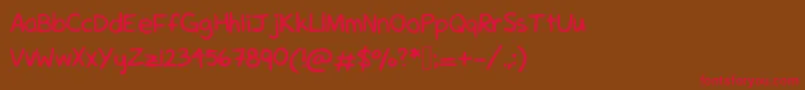 Mogufont Font – Red Fonts on Brown Background