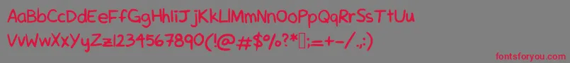 Mogufont Font – Red Fonts on Gray Background