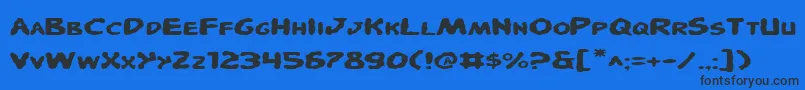 Pande Font – Black Fonts on Blue Background