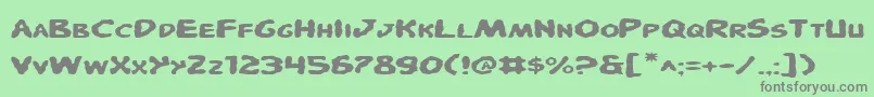 Pande Font – Gray Fonts on Green Background