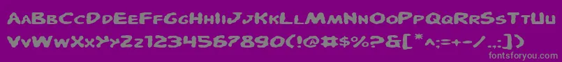 Pande Font – Gray Fonts on Purple Background