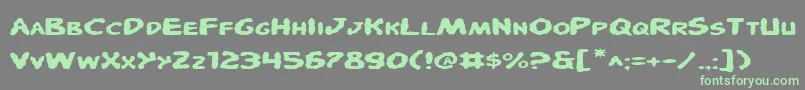 Pande Font – Green Fonts on Gray Background
