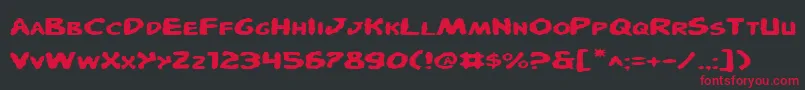 Pande Font – Red Fonts on Black Background