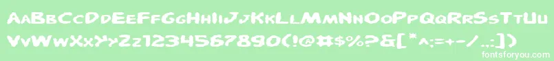 Pande Font – White Fonts on Green Background