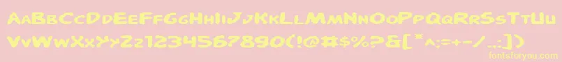 Pande Font – Yellow Fonts on Pink Background