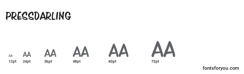 Pressdarling Font Sizes
