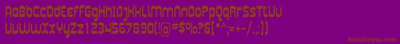 PlasmaticaCond Font – Brown Fonts on Purple Background