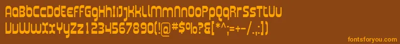 PlasmaticaCond Font – Orange Fonts on Brown Background