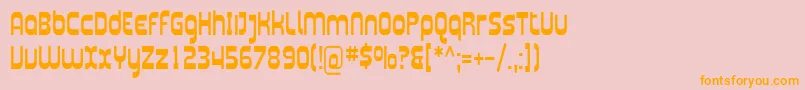 PlasmaticaCond Font – Orange Fonts on Pink Background