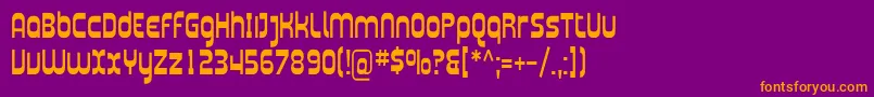 PlasmaticaCond Font – Orange Fonts on Purple Background