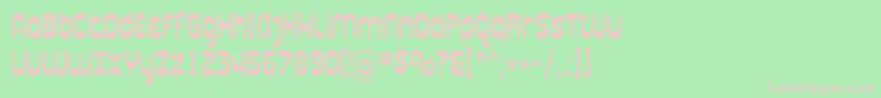 PlasmaticaCond-fontti – vaaleanpunaiset fontit vihreällä taustalla