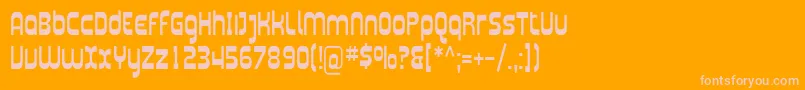 フォントPlasmaticaCond – オレンジの背景にピンクのフォント