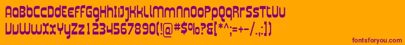 PlasmaticaCond Font – Purple Fonts on Orange Background