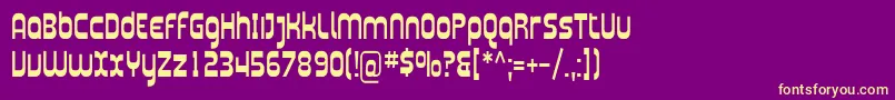 PlasmaticaCond Font – Yellow Fonts on Purple Background