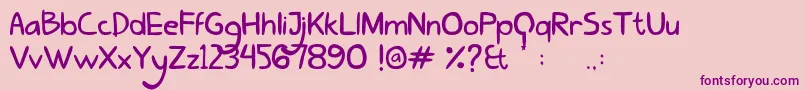 LovelyEunikeHans Font – Purple Fonts on Pink Background