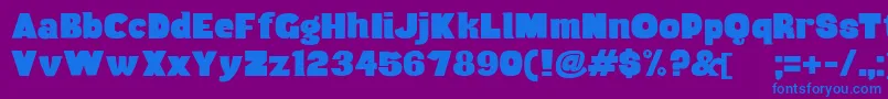 Musa Font – Blue Fonts on Purple Background