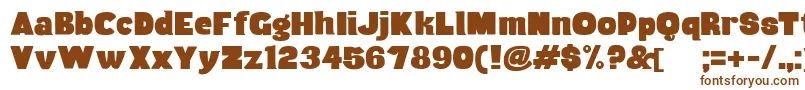 Шрифт Musa – коричневые шрифты на белом фоне