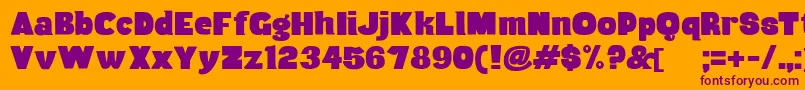 Musa Font – Purple Fonts on Orange Background