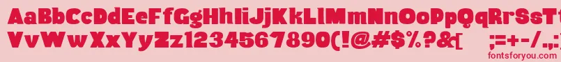 Musa Font – Red Fonts on Pink Background
