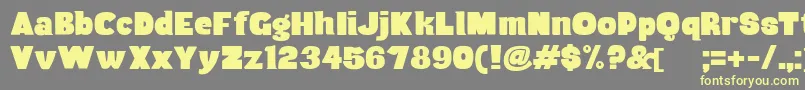 Шрифт Musa – жёлтые шрифты на сером фоне