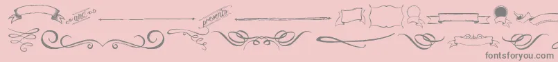 ChalkHandElements Font – Gray Fonts on Pink Background