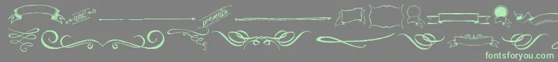 ChalkHandElements-Schriftart – Grüne Schriften auf grauem Hintergrund